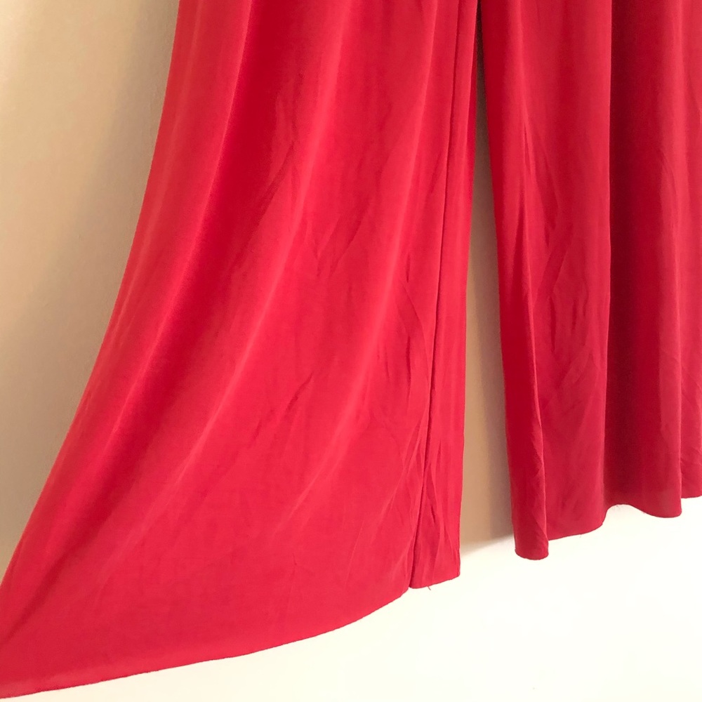 Free People Hight Waist Palazzo Pants Red Wide Leg - Picture 2 of 6